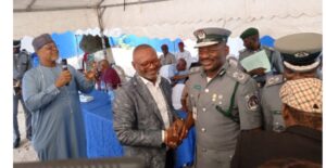 Founder, Dr. B.O Aniebonam, Comptroller Babatunde Olomu, BOT Chairman Chief Chidiebere Enelamah, National President of the Association, High Chief Tochukwu Ezisi, Former National President of NAGAFF, Chief Dr. Increase Uche, Deputy National President headquarters, Fwdr. Simeon Nwonu, Deputy National President Seaports, Chief Afam Chukwuma, Vice President Seaports, Princess Chi Eze and The P.A to Founder.