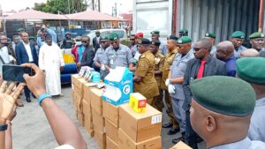 Customs Seizes 399 Pump-Action Rifles, Identifies Two Suspects, Hands Arms to NCCSALW at Tin-Can Port 14